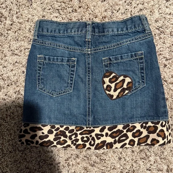 Justice size 7 top and Gymboree size 7 “LOVE” and leopard print skirt outfit - Picture 4 of 5